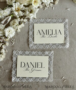 PLACE CARDS / TABLE CARDS Lace Romantic Lace Blush Pink Wedding Place Cards with Blush Pink Ribbon, Elegant Name Tags for Your Wedding Tables, Blush Pink Weddign Stationery, Gorgeous Cards6