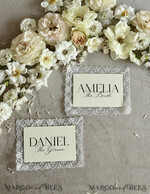 PLACE CARDS / TABLE CARDS Lace Romantic Lace Blush Pink Wedding Place Cards with Blush Pink Ribbon, Elegant Name Tags for Your Wedding Tables, Blush Pink Weddign Stationery, Gorgeous Cards6