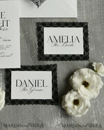 PLACE CARDS / TABLE CARDS Lace Romantic Lace ivory Wedding Place Cards, Elegant Name Tags for Your Wedding Tables, 5