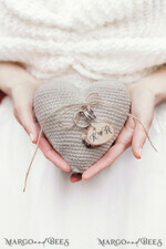   Custom Wedding Ring box for ceremony, Personalised Wedding Ring Pillow • Lace Ring Bearer Pillow • Custom Boho Ring Bearer3