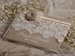   Presonalised Wedding Guest Book, Rustic Instant Photo Book  Burlap  Instax Wedding Photo Guestbook4