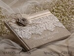   Presonalised Wedding Guest Book, Rustic Instant Photo Book  Burlap  Instax Wedding Photo Guestbook4