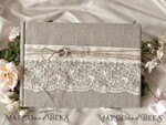   Vintage Rustic Instant Photo Book Boho Burlap Instax Wedding Photo Guestbook5