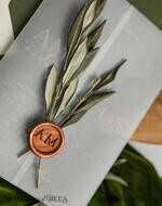 WEDDING INVITATIONS floral / boho / watercolor Tuscany Acrylic Wedding invitations with Rsvp, Fine Art Plexi Glass real olive branch Wedding Invitation suite, Vellum Wax Seal Olives Invites, Greece Wedding Cards 10