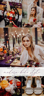 WEDDING INVITATIONS floral / boho / watercolor flowers32