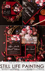 WEDDING INVITATIONS floral / boho / watercolor flowers32