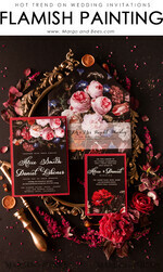 WEDDING INVITATIONS floral / boho / watercolor flowers32