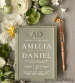 WEDDING INVITATIONS floral / boho / watercolor Stylish Sage Green Acrylic wedding invitation, Elegant Frozen Acryl Green Wedding Invitations • Sage Green Modern Wedding Invitation Suite • Luxury Greenery wedding Cards7
