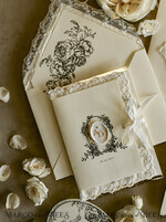 WEDDING INVITATIONS vintage lace/ rustic lace Personalized Golden Wedding invitations Vintage Lace wedding Cards42