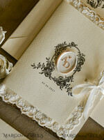 WEDDING INVITATIONS vintage lace/ rustic lace Personalized Golden Wedding invitations Vintage Lace wedding Cards42