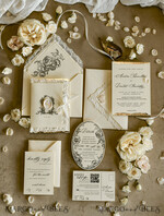 WEDDING INVITATIONS vintage lace/ rustic lace Personalized Golden Wedding invitations Vintage Lace wedding Cards42