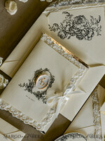 WEDDING INVITATIONS vintage lace/ rustic lace Personalized Golden Wedding invitations Vintage Lace wedding Cards42