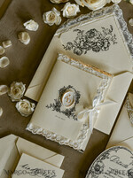 WEDDING INVITATIONS vintage lace/ rustic lace Personalized Golden Wedding invitations Vintage Lace wedding Cards42