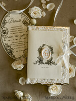 WEDDING INVITATIONS vintage lace/ rustic lace Personalized Golden Wedding invitations Vintage Lace wedding Cards42