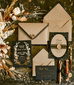 WEDDING INVITATIONS vintage lace/ rustic lace Black lace Personalized Golden Wedding invitations Vintage Lace Invites golden24