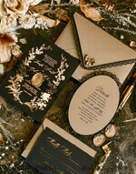 WEDDING INVITATIONS vintage lace/ rustic lace Black lace Personalized Golden Wedding invitations Vintage Lace Invites golden24