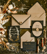 WEDDING INVITATIONS vintage lace/ rustic lace Black lace Personalized Golden Wedding invitations Vintage Lace Invites golden24