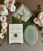 WEDDING INVITATIONS vintage lace/ rustic lace ivory lace Personalized Golden Wedding invitations Vintage Lace Invites golden15