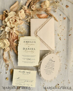 WEDDING INVITATIONS vintage lace/ rustic lace luxury wedding invitations in a warm beige and nude color palette14