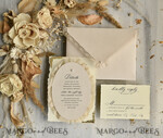 WEDDING INVITATIONS vintage lace/ rustic lace luxury wedding invitations in a warm beige and nude color palette14