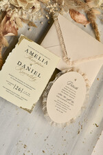 WEDDING INVITATIONS vintage lace/ rustic lace luxury wedding invitations in a warm beige and nude color palette14