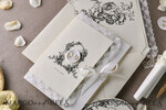 WEDDING INVITATIONS vintage lace/ rustic lace Personalized Golden Wedding invitations Vintage Lace Invites Ivory39