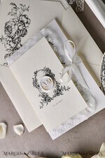 WEDDING INVITATIONS vintage lace/ rustic lace Personalized Golden Wedding invitations Vintage Lace Invites Ivory39