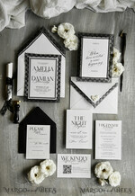 WEDDING INVITATIONS vintage lace/ rustic lace Personalized Golden Wedding invitations Vintage Lace Invites Ivory19
