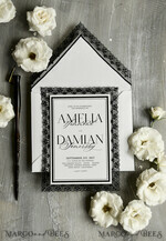 WEDDING INVITATIONS vintage lace/ rustic lace Personalized Golden Wedding invitations Vintage Lace Invites Ivory19
