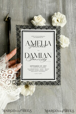 WEDDING INVITATIONS vintage lace/ rustic lace Personalized Golden Wedding invitations Vintage Lace Invites Ivory19