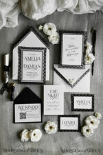 WEDDING INVITATIONS vintage lace/ rustic lace Personalized Golden Wedding invitations Vintage Lace Invites Ivory19