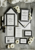 WEDDING INVITATIONS vintage lace/ rustic lace Personalized Golden Wedding invitations Vintage Lace Invites Ivory19