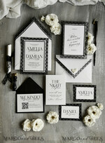 WEDDING INVITATIONS vintage lace/ rustic lace Personalized Golden Wedding invitations Vintage Lace Invites Ivory19