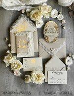 WEDDING INVITATIONS vintage lace/ rustic lace Gold Foil  Wedding invitations Vintage Lace wedding Cards & rsvp qr code21