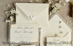 WEDDING INVITATIONS vintage lace/ rustic lace Personalized Golden Wedding invitations Vintage Lace Invites Ivory18
