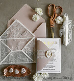 WEDDING INVITATIONS vintage lace/ rustic lace Luxury French Lace Wedding Invitations with Double Envelope Black & Gold Wedding Invitation Suite9