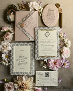 WEDDING INVITATIONS vintage lace/ rustic lace Lace Wedding invitation Embossed 30