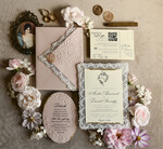 WEDDING INVITATIONS vintage lace/ rustic lace Lace Wedding invitation Embossed Modern Romance30