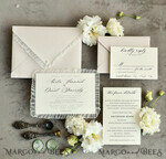 WEDDING INVITATIONS vintage lace/ rustic lace Personalized ivory Wedding invitations Vintage Lace Invites Sage green 18