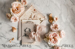 WEDDING INVITATIONS vintage lace/ rustic lace Personalized Golden Wedding invitations Vintage Lace Invites Beige45