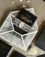 WEDDING INVITATIONS vintage lace/ rustic lace Luxury French Lace Wedding Invitations with Double Envelope Black & Gold Wedding Invitation Suite21