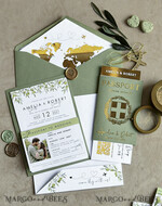 WEDDING INVITATIONS passport to love/ beach wedding invites  Sage Green Passport Wedding Invitation, Wedding Cards  Boarding Pass,  Tuscany Passport Wedding Invitations  Abroad, Destination Wedding Invites, Travel Map Wedding Stationary10