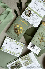 WEDDING INVITATIONS passport to love/ beach wedding invites  Gold Sage green Passport Wedding Invitation, Golden Wedding Cards Boarding Pass, Greenry Travel Passport Wedding Invitations Abroad, Destination Greece Wedding Invites, Tuscany Travel Map Wedding Stationary Italy World map 18