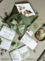 WEDDING INVITATIONS passport to love/ beach wedding invites  Gold Sage green Passport Wedding Invitation, Golden Wedding Cards Boarding Pass, Greenry Travel Passport Wedding Invitations Abroad, Destination Greece Wedding Invites, Tuscany Travel Map Wedding Stationary Italy World map 18
