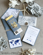 WEDDING INVITATIONS passport to love/ beach wedding invites  Sage Green Passport Wedding Invitation, Wedding Cards  Boarding Pass,  Tuscany Passport Wedding Invitations  Abroad, Destination Wedding Invites, Travel Map Wedding Stationary16