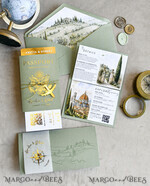 WEDDING INVITATIONS passport to love/ beach wedding invites  Sage Green Passport Wedding Invitation, Wedding Cards  Boarding Pass,  Tuscany Passport Wedding Invitations  Abroad, Destination Wedding Invites, Travel Map Wedding Stationary15