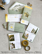 WEDDING INVITATIONS passport to love/ beach wedding invites  Sage Green Passport Wedding Invitation, Wedding Cards  Boarding Pass,  Tuscany Passport Wedding Invitations  Abroad, Destination Wedding Invites, Travel Map Wedding Stationary15