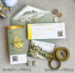 WEDDING INVITATIONS passport to love/ beach wedding invites  Sage Green Passport Wedding Invitation, Wedding Cards  Boarding Pass,  Tuscany Passport Wedding Invitations  Abroad, Destination Wedding Invites, Travel Map Wedding Stationary15
