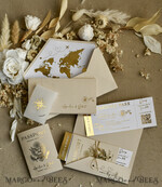 WEDDING INVITATIONS passport to love/ beach wedding invites  Gold White Passport Wedding Invitation, Golden Wedding Cards Boarding Pass, Bespoke Travel Passport Wedding Invitations Abroad, Destination Greece Wedding Invites, Travel Map Wedding Stationary,  World map 8
