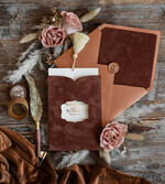 WEDDING INVITATIONS gold / rose gold / silver / glitter  Romantic terracotta Velvet Wedding Invitations, Luxury Gold Foil Wedding Cards, Gold tassel Wedding Invitations9